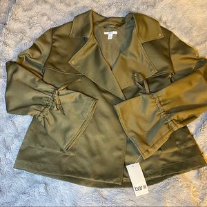 Bar III Cinched Sleeve Utility Jacket, Medium